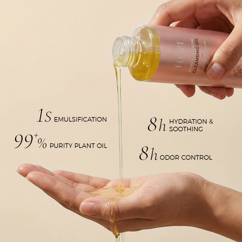 Intimate moisturising oil cleanser